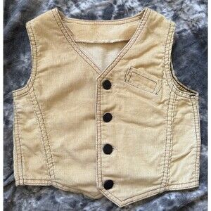 Vintage Boys Western Corduroy Vest Cowboy Costume Snap Front Sony Pictures S